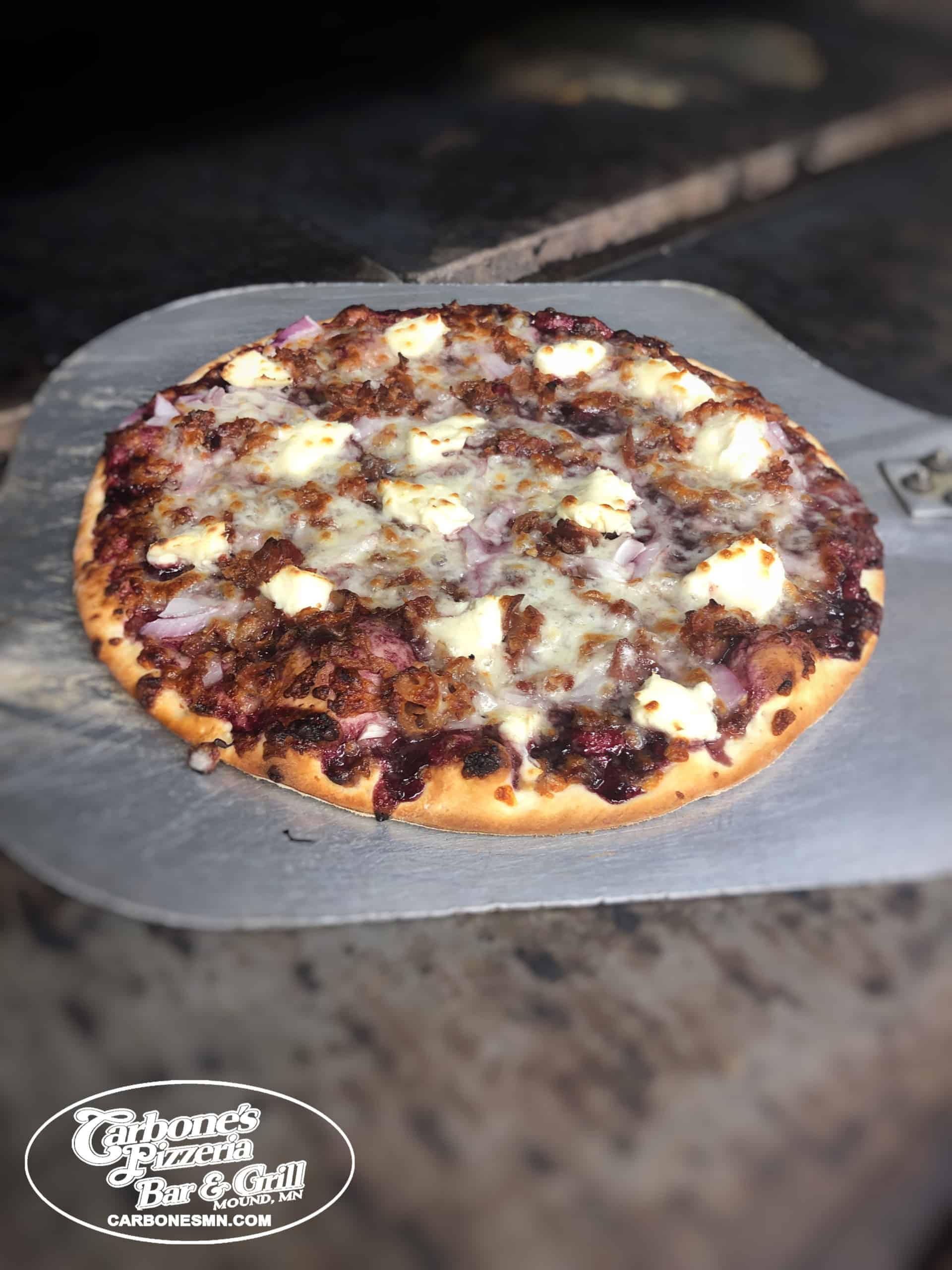 pizza on a pizza paddle